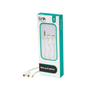 Kanto– Répartiteur stéréo à mini prise 3,5 mm, blanc, 0,2 m/8 po-Longueur de 8 po