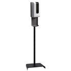 Distributeur automatique de désinfectant pour les mains avec support-Dimensions du distributeur avec bac d'égouttement : 10,8 po (haut.) x 4,33 po (larg.) x 5,91 po (prof.) - installé sur un support :  52 po (haut.) x 4,33 po (larg.) x 5,91 po (prof.)