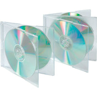 Staples - Boîtiers doubles pour CD/DVD, paq./25-L’étui double peut contenir 2 disques