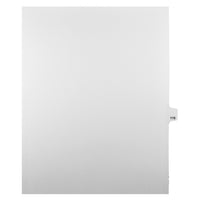 Markmaker - Intercalaires imprimes Legal, Blanc, 1/25th coupe, format lettre, sans trous, 25 tabs/PQT, 5 PQT/Boite, Numero 115-Intercalaires imprimes Legal