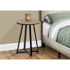 Monarch Specialties - 2177 Table D'Appoint - 22 po H/Taupe Fonce/Metal Noir-Dimensions du produit : 15,75 pouces de long x 15,75 pouces de large x 21,75 pouces de haut