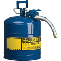 JustriteMD – Bidon de sécurité AccuFlowMC de type II, 5/8 po, 2 gal, bleu-Le mécanisme de déclenchement Safe-Squeeze exclusif d’Accuflow offre un débit régulier et un versement précis