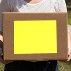 Jam Paper Étiquettes autocollantes pleine page, 8 1/2 x 11 po, jaune néon, 10/paquet-5