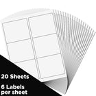 JAM Paper Étiquettes postales, 4 x 3 1/3 po, blanc, 360 par paquet-Blanc