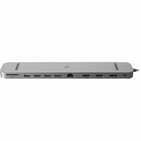 IOGEAR - Station d'accueil Dock Pro USB-C Triple HD avec PD 3.0-Développez rapidement le port USB-C de votre ordinateur portable jusqu'à 13 ports