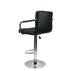 Nicer Furniture - tabouret de bar hydraulique pivotant Hexagrid avec bras - noir - 2 pièces-Levage pneumatique a Réglez la hauteur du siège de 24" à 32".