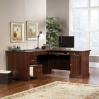 Sauder 69"W La Collection Palladia Bureau en L - Finition Select Cherry-  Tiroir à fichiers sur glissières à extension complète contient des fichiers de format Lettre ou Légal