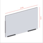 Côté pare-haleine modulaire Mark Maker - Acrylique transparent 1/4" - panneau de 47,5" Lx31,5"H - 2 traverses inférieures de 12"-Fabriqué à partir d'acrylique transparent de 1/4".