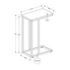 Monarch Specialties - 3766 Table D'Appoint - 25 po H/Taupe Fonce/Metal Noir-CHOISISSEZ EN TOUTE CONFIANCE - Monarch Specialties est un chef de file du mobilier et de la decoration interieure, developpant des produits qui offrent une valeur et un style exceptionnels depuis plus de 50 ans; votre achat sera bien emballe pour la protection et pour faciliter la livraison en temps opportun