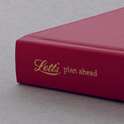 Letts - Agenda perpétuel 5 ans Icon - 8-1/4" x 5-3/4" - Rouge-Détails dorés