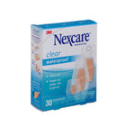 Nexcare - Pansements imperméables, 30 pansements assortis-L’adhésif transparent et perméable à l’air reste en place même dans le bain, sous la douche et dans la piscine
