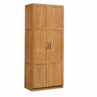 Sauder – Armoire de rangement 16, fini bois clair-Cachez, rangez et organisez vos items dans cette belle armoire pratique de Sauder