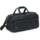 Mancini – Sac de sport 99-5469-Black, 23 x 10 x 10,25 (po), noir-Cuir de buffle huilé et ciré à grain supérieur noir