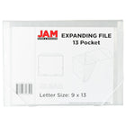 JAM Paper Classeurs accordéon à 13 pochettes, format lettre, 9 x 13 po, transparent, 2/pqt (2163590z)-4