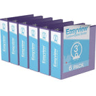 Davis Group Super offre Easyview, Reliure View à anneaux ronds 3 po, personnalisable, paquet de 6 - Violet-3 Reliure À Anneaux