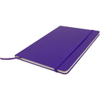 JAM Paper - Carnet ligné couv. rigide et fermeture élastique, grand, journal 5,88 x 8,5, violet prune, 2/paquet (340528857g)-Vendu séparément