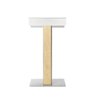 Urbann - Lutrin Y55 sans roulettes, aluminium et bois, naturel-Usage : Discours