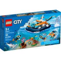 LEGO - City Le Bateau d'Exploration sous-Marine - 182 pièces-Ensemble de jeu d'exploration océanique pour les enfants de 5 ans et plus