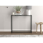 Safdie & Co. 31L Table Console - Verre Métal - Noir-Design contemporain, donne une sensation de propreté et d'élégance à votre espace de vie.