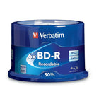 Verbatim – Disques 6X BD-R 25GB avec logo, 50 disques/carrousel-Les disques Blu-ray sont conçus spécialement pour le stockage de fichiers audio et vidéo HD volumineux