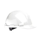 Casque de sécurité, A89R Matterhorn, cliquet, blanc, CSA type 2, classe E-Ajustement à cliquet avec bande de confort frontale et rembourrage de couronne
