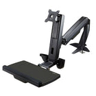StarTech – Support de bureau debout pour un écran (ARMSTSCP1)-Transformez votre bureau en un poste de travail ergonomique avec ce bras pour bureau debout pour un écran d'une taille maximale de 24 pouces 