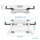 ShoppingAll Support pour ordinateur portable VESA pour bras et supports de moniteur - Blanc-Plateau de montage pour bras d'ordinateur portable compatible avec les trous de montage VESA 75 x 75 et 100 x 100 Sécurise entièrement l'ordinateur portable -