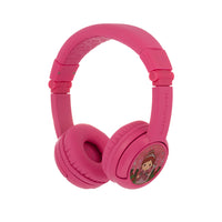 BuddyPhones Play+ Casque Bluetooth - Rose-Style de casque sur l'oreille pour les enfants avec SafeAudio