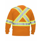 Forcefield - T-shirt de sécurité à manches longues, orange, grand-Grand