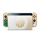 Nintendo - The Legend Of Zelda Tears of The Kingdom Édition spéciale OLED Switch-Bénéficiez d'un son amélioré grâce aux haut-parleurs intégrés au système lorsque vous jouez en mode portable ou sur table.