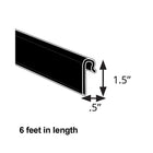 Azar Displays – Bande pour grille murale, 1,5 x 0,5 po, noir, 5/paquet (600073-BLK-5PCK)-Convient seulement aux grilles murales