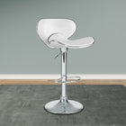 CorLiving™ - Tabouret de bar courbé anatomique et ajustable, similicuir blanc, ensemble de 2-La conception courbée anatomique de style cygne permet un confort et un soutien accrus