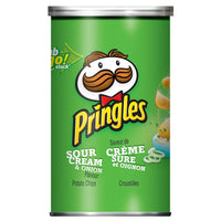 Pringles - Croustilles, parfum crème sure et oignon, 68 g, paq./12-Crème sure et oignon