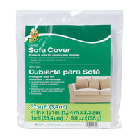 Duck Brand Housse de canapé, grand format, 41 po x 131 po-Ces housses sont offertes en style matelas et canapé pour protéger ces articles de la poussière, de la saleté et des taches pendant votre déménagement ou pour l'entreposage. Fabriquées en plastique lourd et transparent, ces housses sont idéales pour protéger vos biens lors d'un déménagement et peuvent être réutilisées lorsque vous décidez de déménager à nouveau. De plus, elles sont idéales pour garder ces articles propres et protégés en stockage.