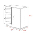 PrepacMC – Armoire de rangement multimédia verrouillable, noir-Dimensions : 33 1/4 haut. x 24 larg. x 14 1/2 prof. (po)