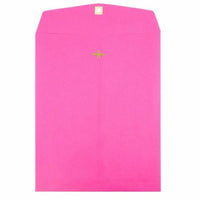 JAM Paper - Enveloppes Colourées pour catalogue à extrémité ouverte - 10 x 13 - avec fermeture à fermoir - rose ultra fuchsia - paquet de 10-Couleur : FuchsiaCouleur : Enveloppe rose