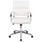 Flash Furniture Chaise De Bureau Pivotante Exécutive Leathersoft Panel-Blanc (BT20595M2WH)-Chaise de bureau moderne