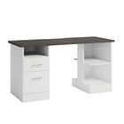 Sauder 59"W La Collection Sauder Select Bureau pour jeux  - Finition White-Les caissons peuvent être fixés sur le côté gauche ou droit pour répondre à vos besoins de jeux vidéo