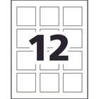 Avery - Étiquettes carrées blanches, pour impression jusqu’au bord, permanentes, 1 1/2 po x 1 1/2 po, paquet de 300 (22806)-Créez et imprimez vos étiquettes personnalisées au moyen de notre logiciel Création et impression en ligne gratuit et d’utilisation facile 