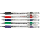 Stylos à bille Pentel R.S.V.P., 0,7 mm, couleurs variées, Paq. De 5-Pointe en acier inoxydable durable pour des lignes fluides