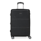 Bugatti - Ensemble de 3 valise rigide ABS - Bruxelles - Noir-Roues pivotantes doubles à 360 degrés pour un contrôle précis et un roulement doux et silencieux (8 roues)