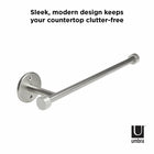 Umbra CAPPA - Porte essuie-tout mural, couleur nickel-Dimensions : 14,05 po L x 3,82 po H x 2,75 po P