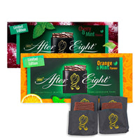 Nestle - After Eight Assortiment de chocolats noirs à la cerise et à la menthe et à l'orange et à la menthe - 200 g -Paquet de 2-Chocolats noirs fourres de creme fondante à saveur de menthe poivree et de cerise emballes individuellement