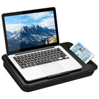 Secretaire portatif LapGear SideKick - Noir-Le rembourrage du coussin epouse la forme de vos genoux