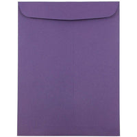 JAM Paper Enveloppes ouvertes au bout avec fermeture gommée, 9 x 12 po, violet foncé, 1000/paquet-Violet foncé