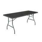 Cosco – Table de 6 pi pliante, noire-Idéal pour toute pièce – même à l'extérieur : à l'épreuve des intempéries