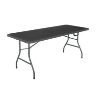Cosco – Table de 6 pi pliante, noire-Idéal pour toute pièce – même à l'extérieur : à l'épreuve des intempéries
