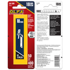 OLFA - Lames sécables LB 18 mm - argent - paquet de 50-Acier argenté à outils japonais à haute teneur en carbone