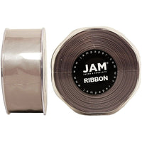 JAM PaperMD – Ruban satiné double face, 1,5 pouces de large x 25 verges, argenté, 2/paquet (808SAsi25g)-Gris argenté