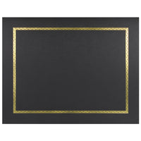 St. James - Porte-certificats/porte-documents - bordure dorée - finition lin - noir - paquet de 5 - 83848-Ajoutez une touche d'élégance, de cérémonie et de sincérité à l'attribution de reconnaissance